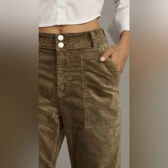 PILCRO The Wanderer Relaxed-Leg Corduroy Pants in Brown Size 31 - Picture 4 of 12